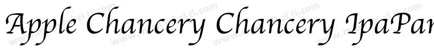 Apple Chancery Chancery IpaPanNew字体转换